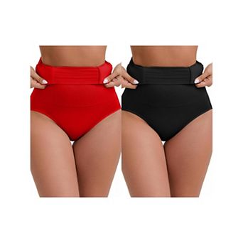 2 Packs Women's High-Waisted Hip Lifting Briefs Postpartum Tummy Control Breathable Control Panties