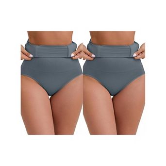 2 Packs Women's High-Waisted Hip Lifting Briefs Postpartum Tummy Control Breathable Control Panties