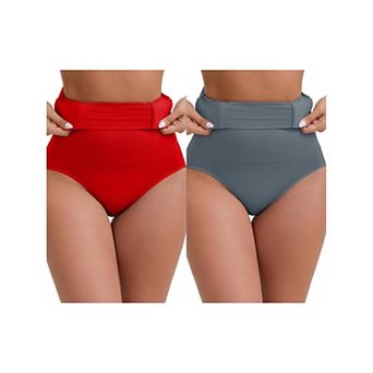 2 Packs Women's High-Waisted Hip Lifting Briefs Postpartum Tummy Control Breathable Control Panties