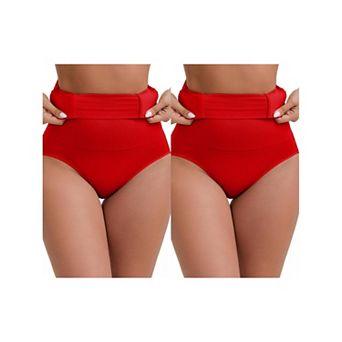 2 Packs Women's High-Waisted Hip Lifting Briefs Postpartum Tummy Control Breathable Control Panties