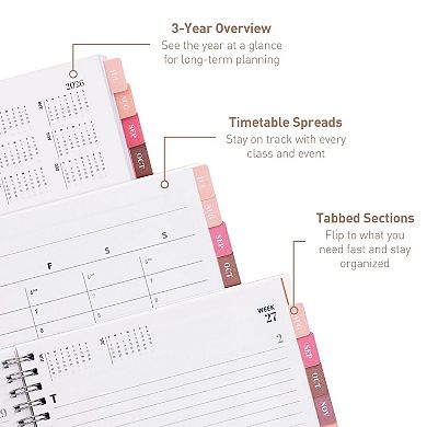 Rileys Academic Planner, Weekly & Monthly, July 2026 - June 2027