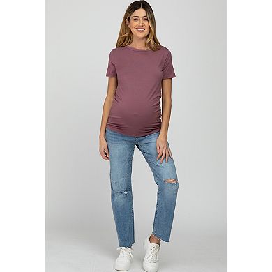 Maternity Basic Short Sleeve Top
