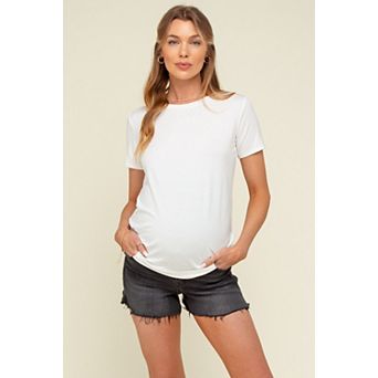 Maternity Basic Short Sleeve Top