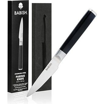 Babish 1.4116 German Stainless Steel 3.5 Inch Full Tang Paring Knife for Peeling and Prep Work