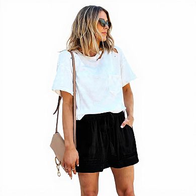 Women Comfortable Drawstring Shorts