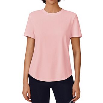 Pinspark Women's Soft Short Sleeve Sun Protection Quick Dry Athletic Shirt for Hiking Fishing