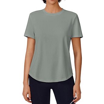 Pinspark Women's Soft Short Sleeve Sun Protection Quick Dry Athletic Shirt for Hiking Fishing