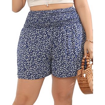 Women's Plus Size Casual Summer Stretch High Waisted Shorts
