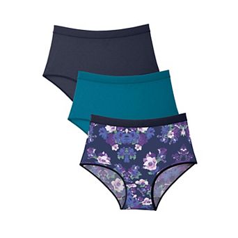 Catherines Plus Size Cotton/Spandex Panty 3-Pack
