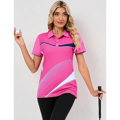 Women's Short Sleeve Polo Shirt Casual Lightweight Soft Tee Top