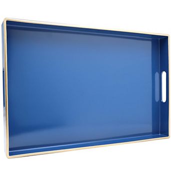 Decorative Serving Tray with Handles Coffee Table Ottoman Home Decor