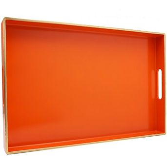 Decorative Serving Tray with Handles Coffee Table Ottoman Home Decor