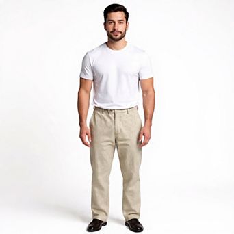 Mens Loose Fit Linen Beach Pants