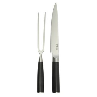 Babish 2 pc Carving Knife and Fork Set 8 Inch Stainless Steel Carving Knife with 6.5-Inch Fork