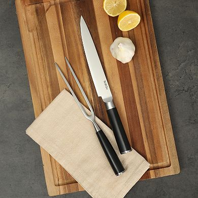 Babish 2-Piece Carving Knife and Fork Set 8 Inch Stainless Steel Carving Knife with 6.5-Inch Fork