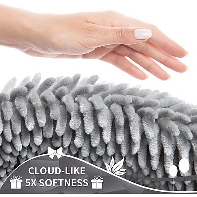 Chenille Bathroom Rug, Thick Soft Absorbent, Non-Slip Quick-Dry Mat