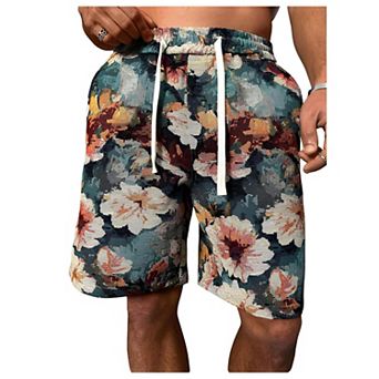 Mens Relaxed Fit Embroidery Shorts
