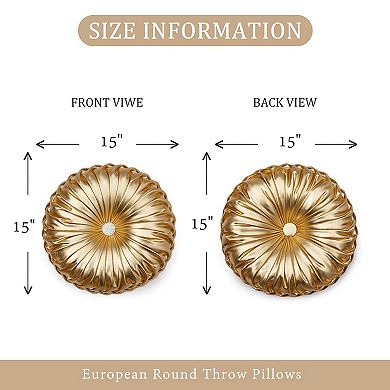 Round Throw Pillow with Removable Cover