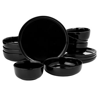 Gibson Home Oslo 12 pc Porcelain Plates and Bowls Set