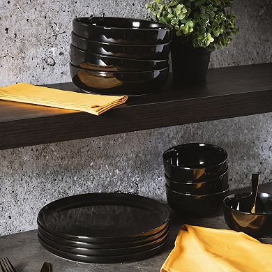 Gibson Home Oslo 12-Piece Porcelain Plates and Bowls Set