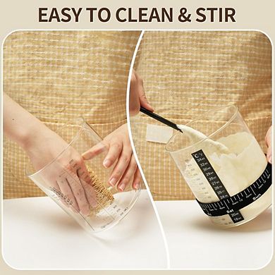 Zoulao 50oz Wide Mouth Sourdough Starter Jar Kit w/ Date Tracker, Temp Band, Lid