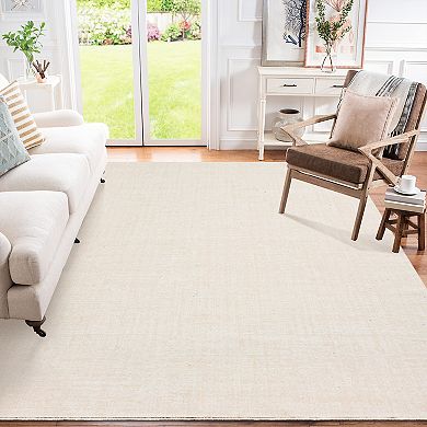 Machine Washable Rug, Soft, Stain Resistant Plain Area Rug for Bedroom, Living Room