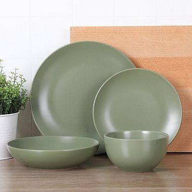 Gibson Home Queenslane 16 Piece Plates and Double Bowls Set