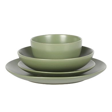 Gibson Home Queenslane 16 Piece Plates and Double Bowls Set