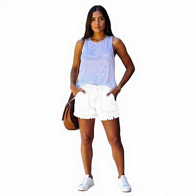 Women Soft Elastic Waist Shorts