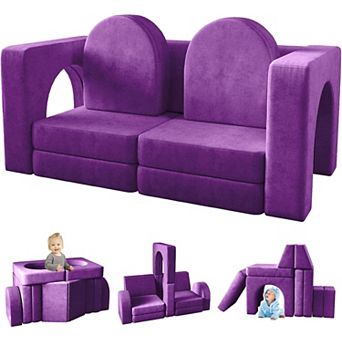 Kids Couch 10PCS,10 in 1 Multifunctional Toddler Couches for Playing, Indoor Kid Sofa