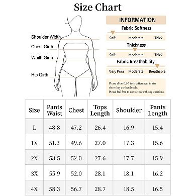 Women's Plus Size Pajama Sets Round Neck Sleepwear Tops and Shorts 2 Piece Sets