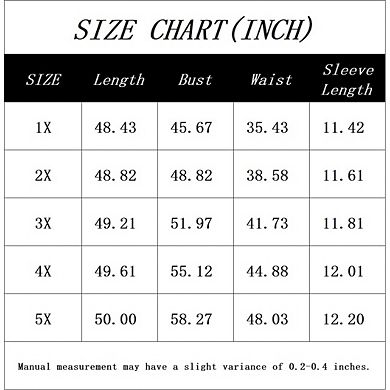 Women's Plus Size V Neck High Waist Midi Dress with Pockets