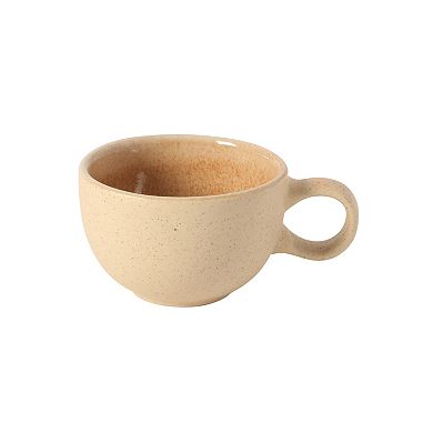 Gibson Elite Manila Bay 8 Piece Stoneware Espresso Cup and Saucer Set Reactive Glaze