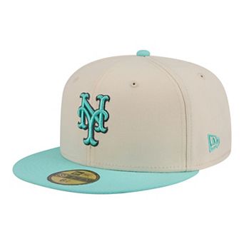 Men's New Era Light Beige/Turquoise New York Mets Two-Tone Color Pack 59FIFTY Fitted Hat