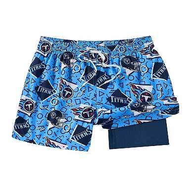 Men's Chubbies Blue Tennessee Titans Game Day Fit Classic Lined Swim Trunks