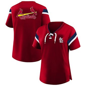 Women's Profile Red St. Louis Cardinals Lace-Up T-Shirt