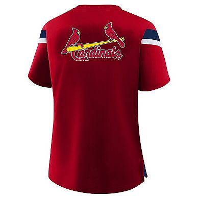 Women's Profile Red St. Louis Cardinals Lace-Up T-Shirt