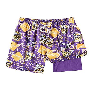 Men's Chubbies Purple Minnesota Vikings Game Day Fit Classic Lined Swim Trunks