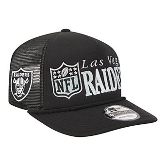 Men's New Era Black Las Vegas Raiders Throwback Foam 19TWENTY Adjustable Hat