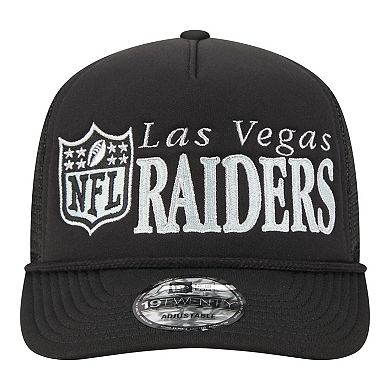 Men's New Era Black Las Vegas Raiders Throwback Foam 19TWENTY Adjustable Hat