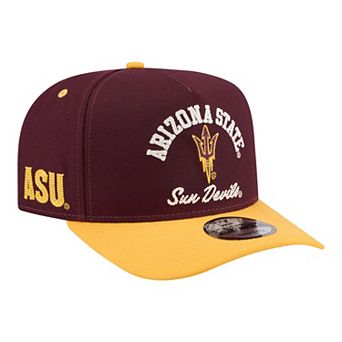 Men's New Era Maroon/Gold Arizona State Sun Devils Two-Tone Arched 9FIFTY Snapback Hat