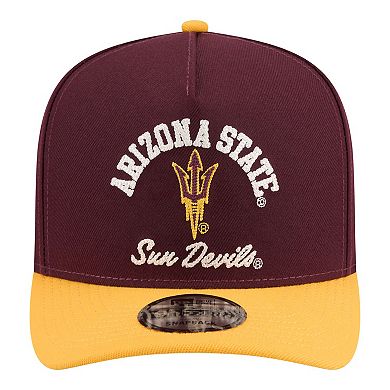 Men's New Era Maroon/Gold Arizona State Sun Devils Two-Tone Arched 9FIFTY Snapback Hat