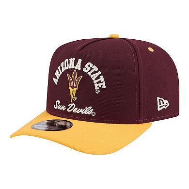 Men's New Era Maroon/Gold Arizona State Sun Devils Two-Tone Arched 9FIFTY Snapback Hat