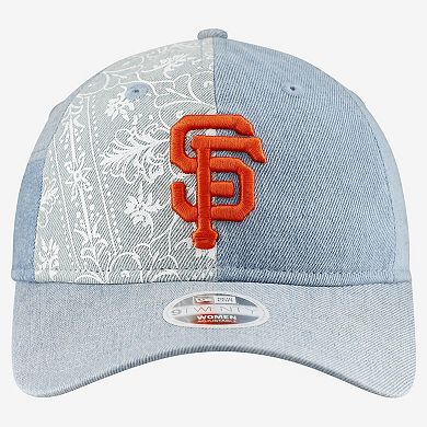 Women's New Era San Francisco Giants Denim Patchwork 9TWENTY Adjustable Hat