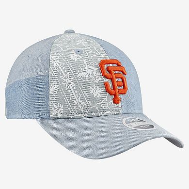 Women's New Era San Francisco Giants Denim Patchwork 9TWENTY Adjustable Hat
