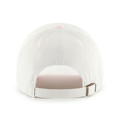 Women's '47 White/Pink New York Yankees Gelato Two-Tone Clean Up Adjustable Hat