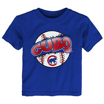 Toddler Outerstuff Royal Chicago Cubs Split Ball T-Shirt