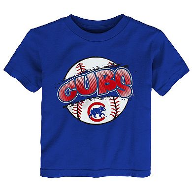 Toddler Outerstuff Royal Chicago Cubs Split Ball T-Shirt