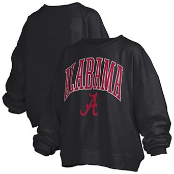 Women's Pressbox Black Alabama Crimson Tide Plus Size Nelson Janise Sweatshirt