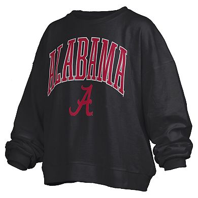 Women's Pressbox Black Alabama Crimson Tide Plus Size Nelson Janise Sweatshirt